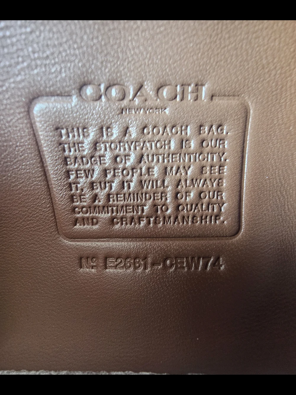 Coach Brown Loved Leather Tabby 26 with Gold Hardware